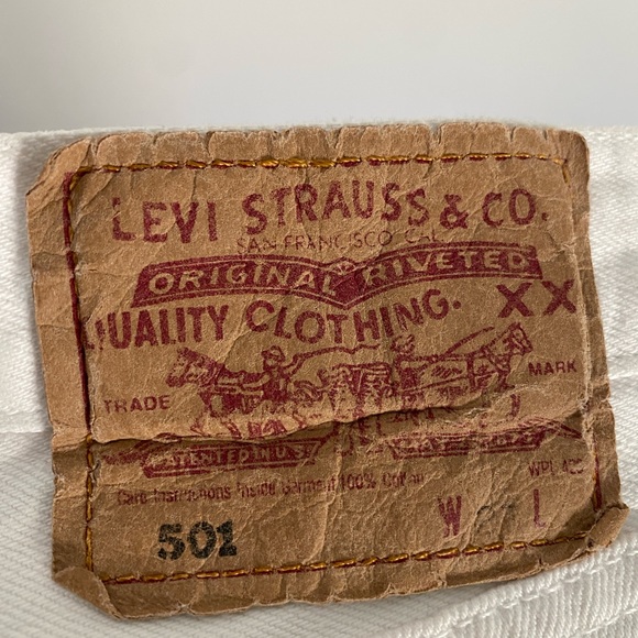 Vintage White 501 Levi's - Picture 3 of 5